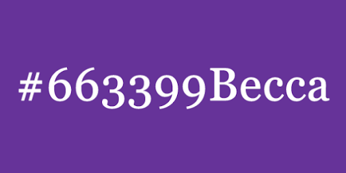 Becca Purple #663399:  A Child Passes Away…A Color is Born.